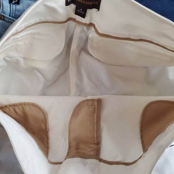 Dana Buchman Women’s Bermuda Shorts Size 6 White Stretch with Belt NWT - Picture 6 of 8